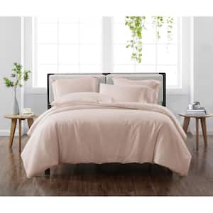 Solid Blush Twin/Twin XL 2-Piece Duvet Cover Set