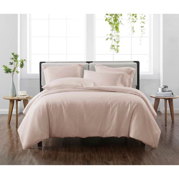 Cannon Solid Blush Twin/Twin XL 2-Piece Duvet Cover Set