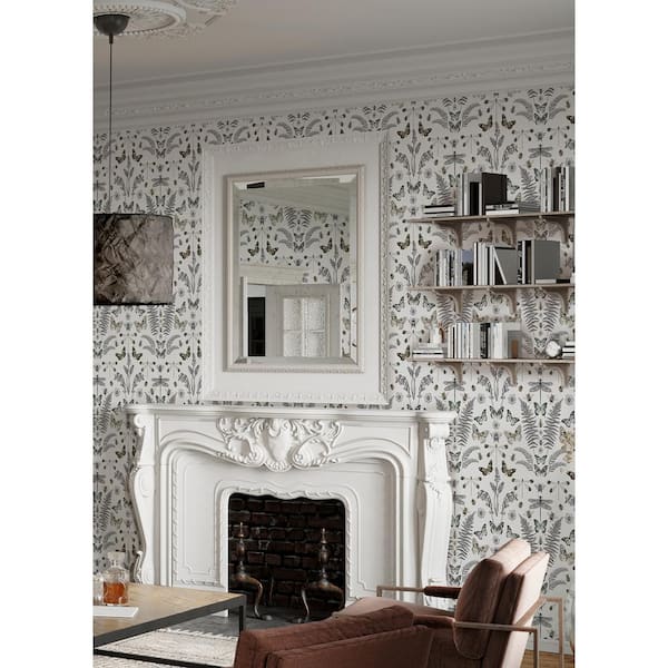 Hidden Treasures White Peel and Stick Wallpaper