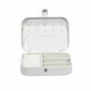 White Portable PU Leather Mini Jewelry Box YJ00661 - The Home Depot