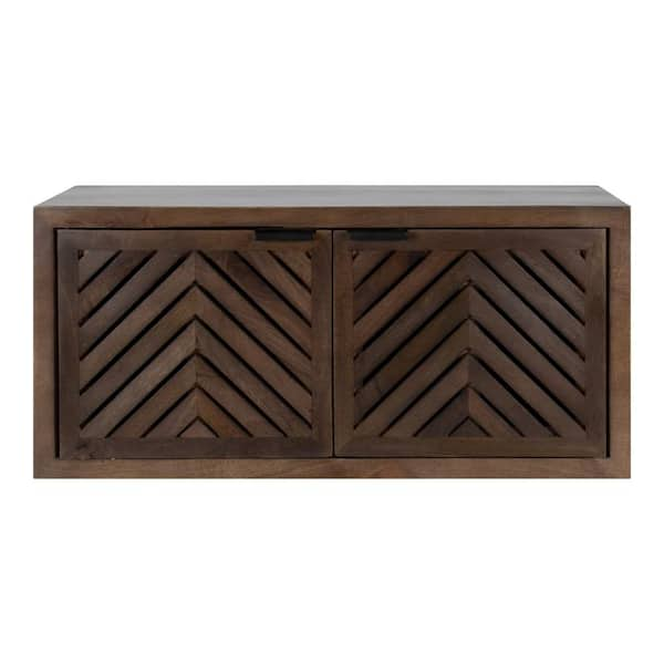 Antero Minimalist Floating Entryway Shelf, Mid-Century Modern Style Cabinet