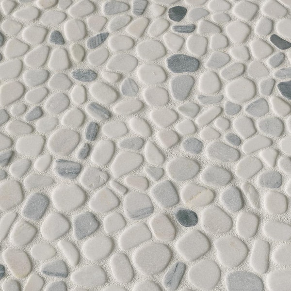 Textured Marble Mosaic Tile, Black Pebble Tile