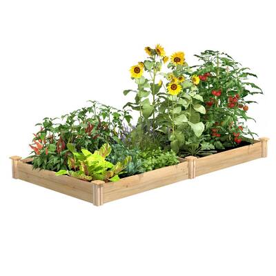 Greenes Fence 2 ft. x 8 ft. x 7 in. Original Cedar Raised Garden Bed ...