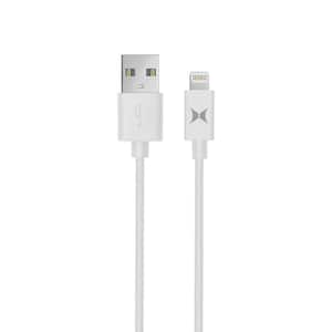 4 ft. 8-Pin Durable Braided Lightning to USB Sync and Charge Cable in White