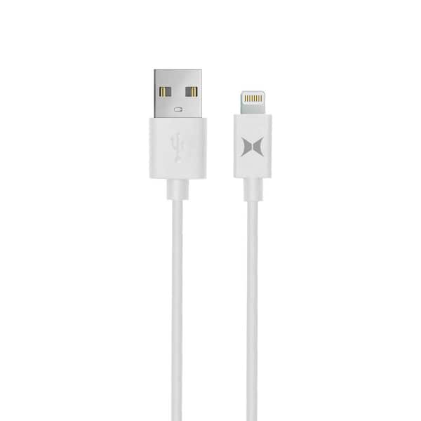 Xtreme Cables 4 ft. 8-Pin Durable Braided Lightning to USB Sync and Charge Cable in White