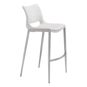 Ace 40.9 in. White Bar Chair (Set of 2)