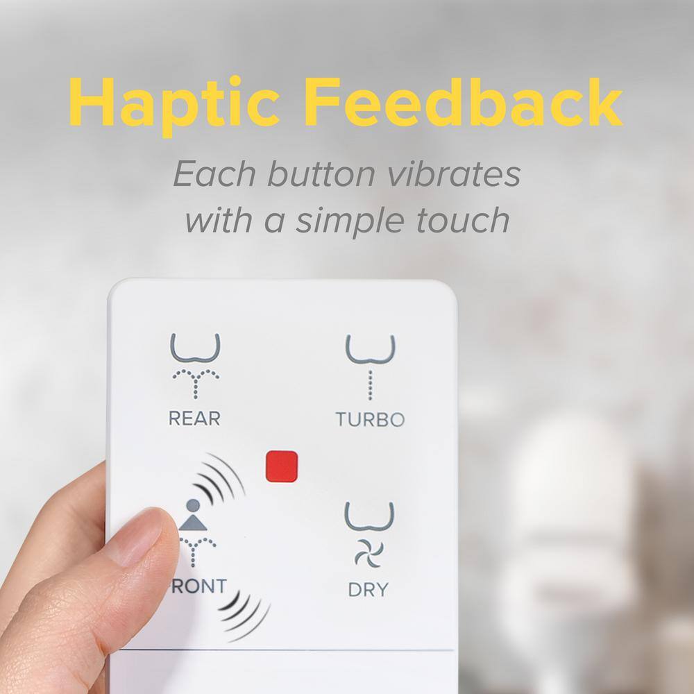 White Electric Bidet Toilet Seat with Remote Control