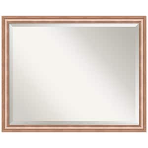 Harmony 24.62 in. x 30.62 in. Modern Rectangle Framed Rose Gold Bathroom Vanity Wall Mirror