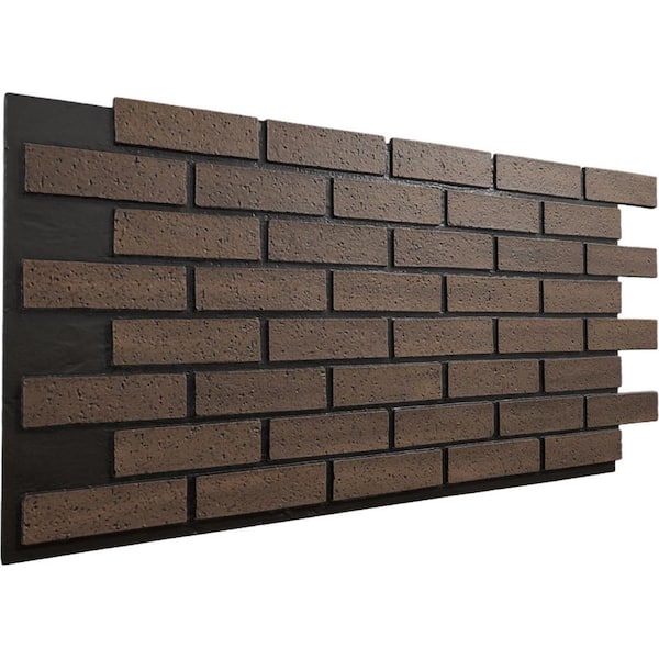 EverStone Traditional Faux Brick Panel, 44"W x 21 3/4"H x 3/4"D, Hearth Color