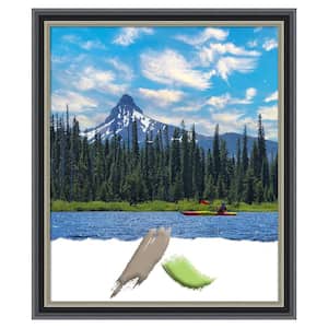 Theo Black Silver Wood Picture Frame Opening Size 20 x 24 in.