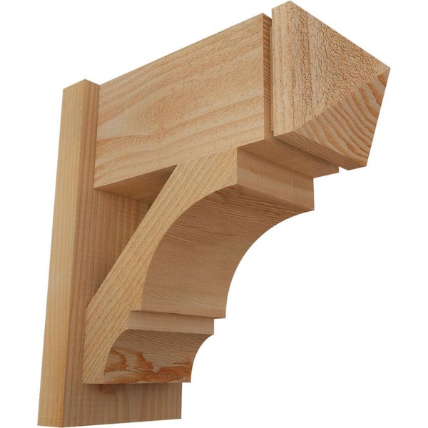 Ekena Millwork 8 in. x 18 in. x 18 in. Balboa Arts and Crafts Rough Sawn Douglas Fir Outlooker