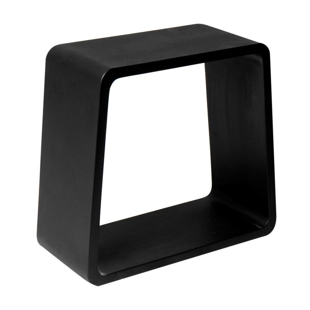 Black Matte Resin Contemporary Shower Bench