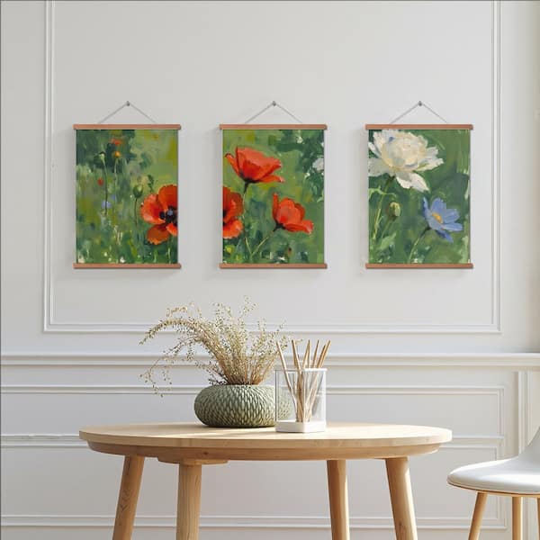Dovelina Brown Framed Prints Poster Art Print Canvas Wall Art 24 in. x 16 in. (Set of 3)