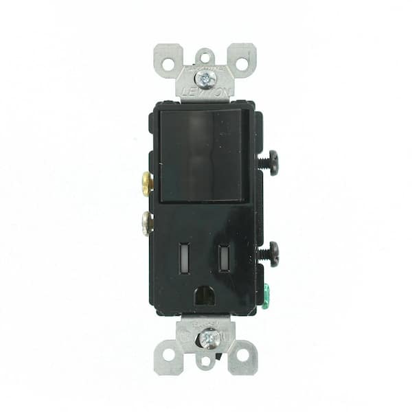 Decora 15 Amp 125 V Tamper Resistant Single Outlet/Receptacle, Black (1-Pack) T5625-E