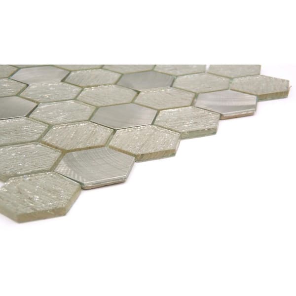 EMSER TILE Glitz Joy 11.81 in. x 11.97 in. Honeycomb Glossy