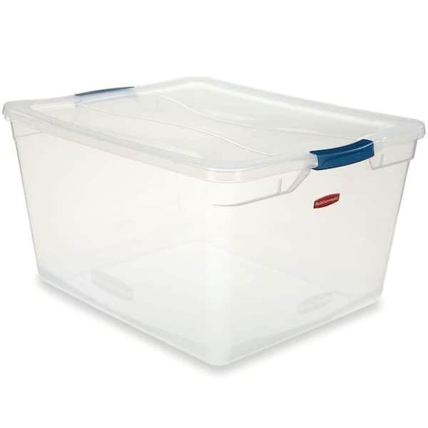 Rubbermaid Clever 71 Qt Latching, Rubbermaid Storage Bins With Lids