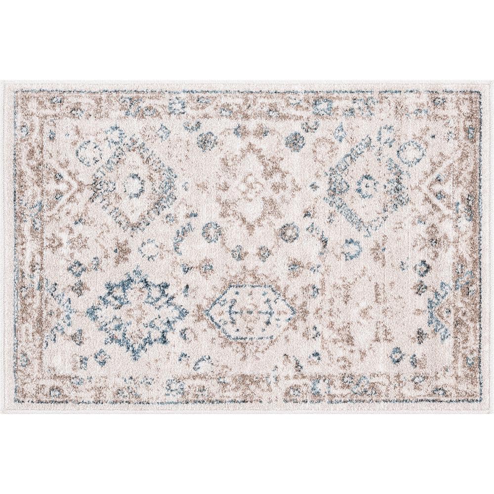 Magic Traditional Blue and Cream 2 ft. x 3 ft. Oriental Indoor Area Rug price history on PriceWatchPro
