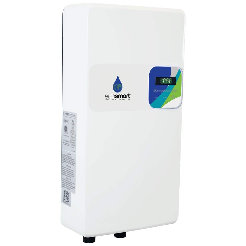 EcoSmart White Digital Electric Tankless Water Heater