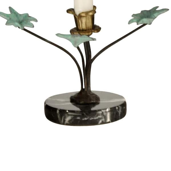 Dale Tiffany Maple Leaf 2-Piece Metal Candle Holders TC18264 - The