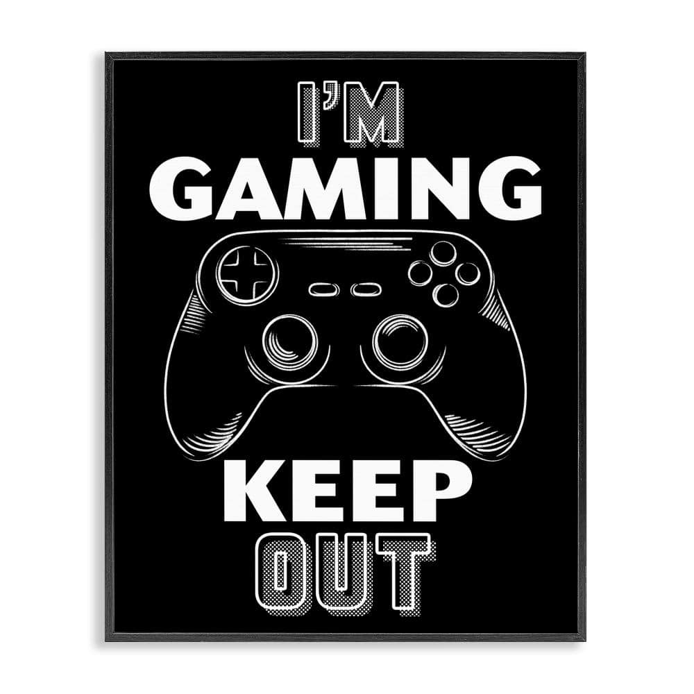 I'm Gaming Keep Out  Black Framed Giclee Art, design by Marcus Prime