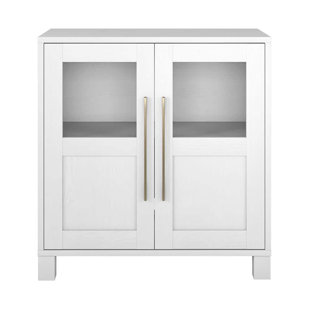 White MDF Freestanding Office Cabinet with Adjustable Shelving