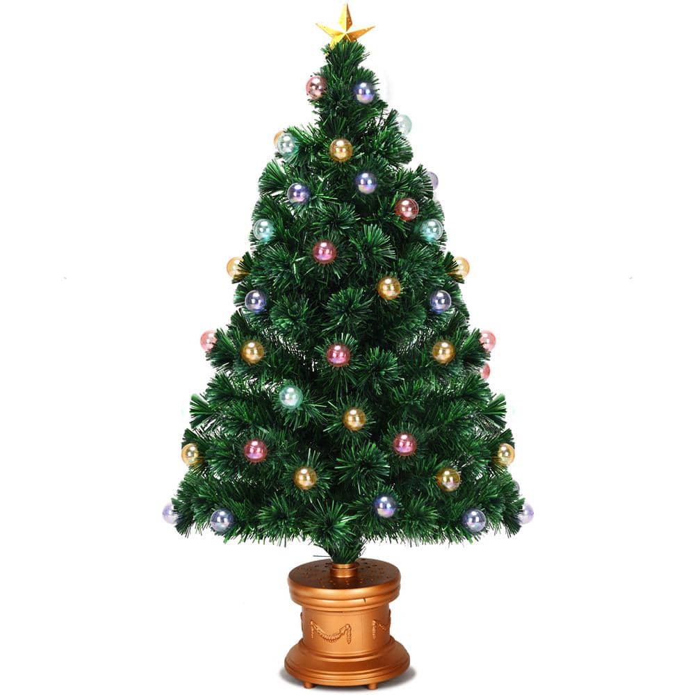 Reviews for Gymax 4 ft. PreLit PVC Artificial Christmas Tree Fiber