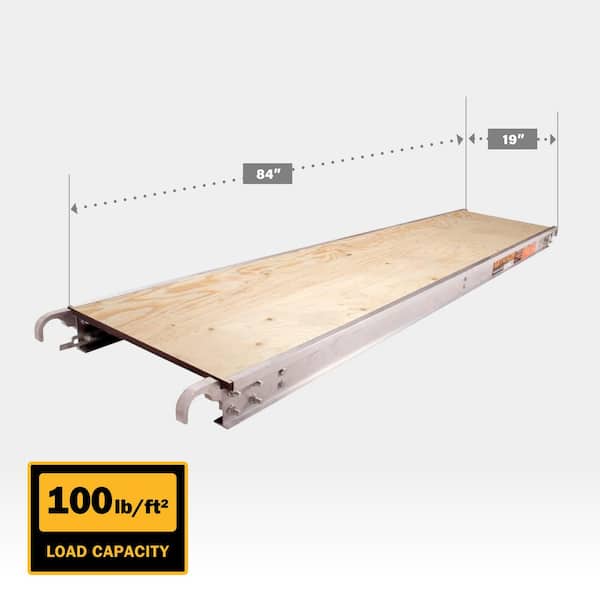 MetalTech 7 ft. x 19 in Scaffolding Platform with 5/8 Plywood