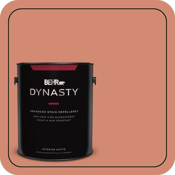 BEHR DYNASTY 1 gal. #M190-5 Fireplace Glow Matte Interior Stain-Blocking Paint & Primer