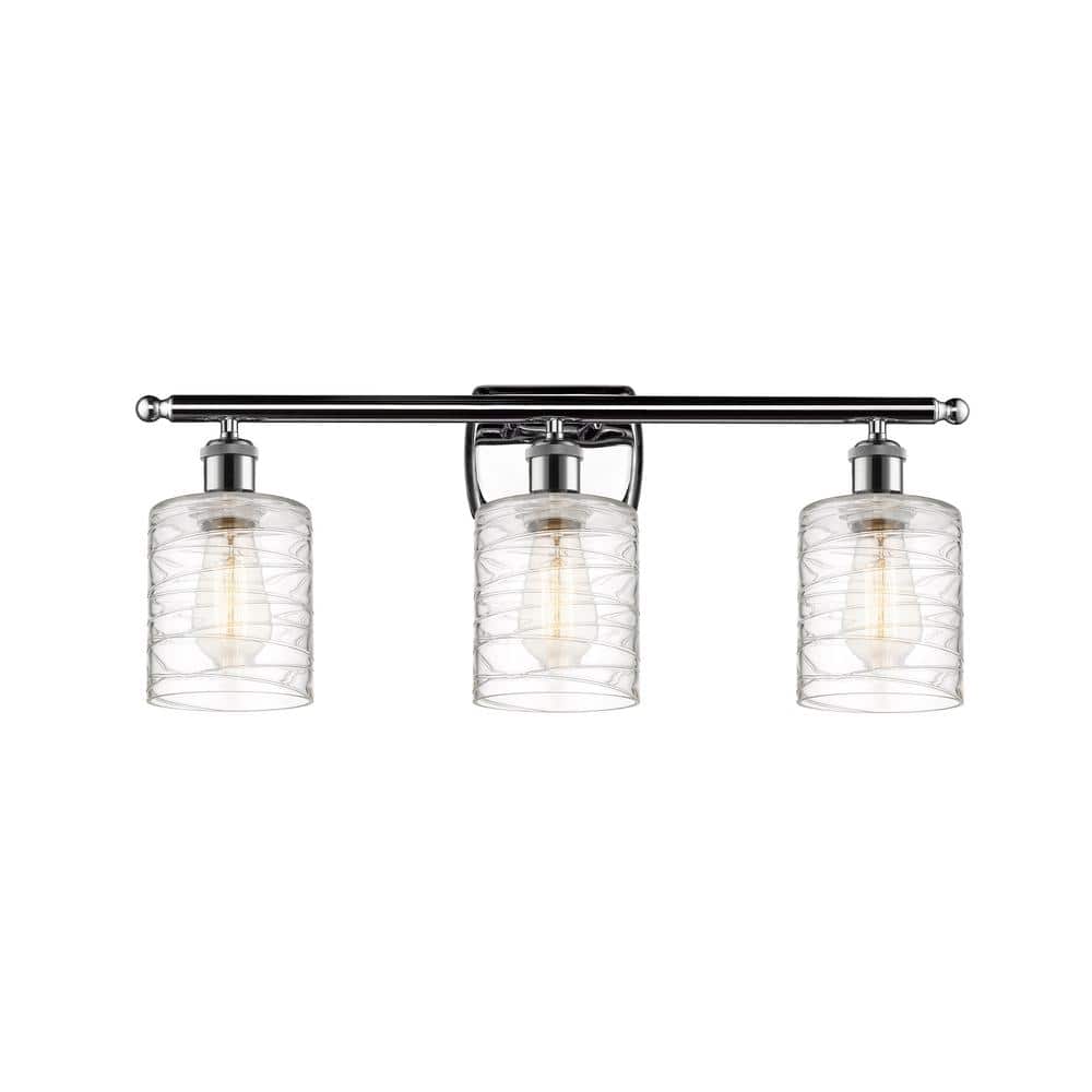 Innovations Cobbleskill 26 in. 3Light Polished Chrome Vanity Light