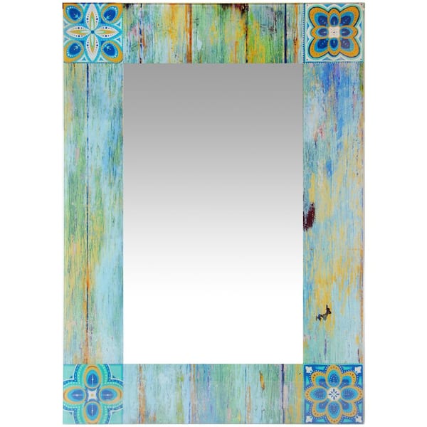 Infinity Instruments Shabby Chic 19.75 in. W x 27.5 in. H Rectangular Wall Mirror - Country Mosaic Country Chic Frameless