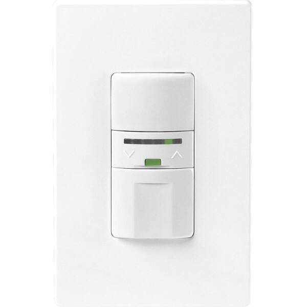 Eaton Motion-Activated Vacancy Dimmer Wall Switch with Color Change Kit, White/Light Almond/Ivory