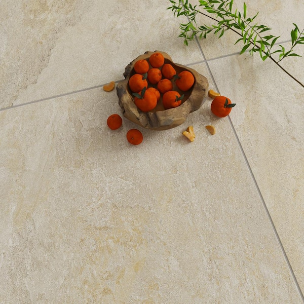 Italian Quarzia 24 in. x 24 in. x 9mm Matte Stone Look Porcelain Floor and Wall Tile-Gold (20 PCS, 80 sq. ft./Pallet)