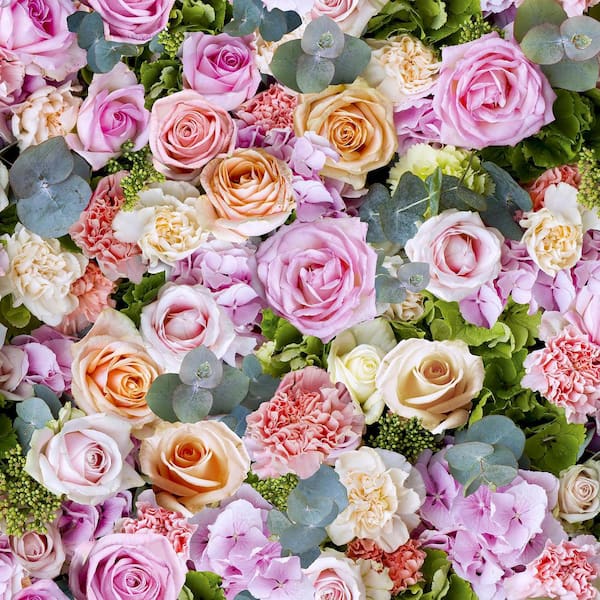 Deirdre Pink Floral Wallpaper Sample
