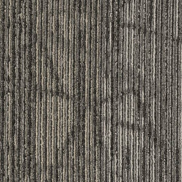 Advance-Cross Walk-Gray Commercial/Residential 12 in. x 36 in. Glue-Down Carpet Tile Square (72 sq. ft. )