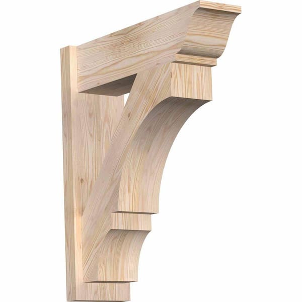 Ekena Millwork 8 in. x 30 in. x 26 in. Balboa Traditional Smooth Douglas Fir Outlooker