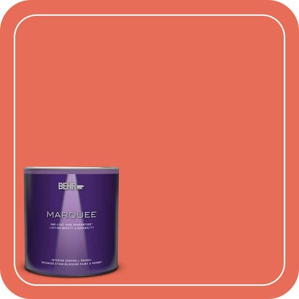 BEHR MARQUEE 1 qt. #190B-6 Wet Coral Eggshell Enamel Interior Paint & Primer