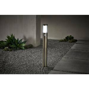 3-Watt 150 Lumens Low-Voltage Gun Metal Motion Sensing LED Bollard