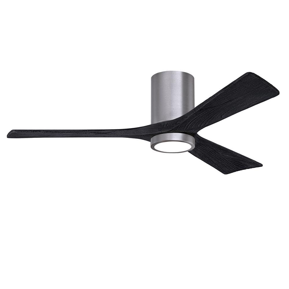 Matthews Fan Company Irene-3HLK 52 in. Integrated LED Indoor/Outdoor Pewter Ceiling Fan with Remote and Wall Control Included -  IR3HLK-BP-BK-52