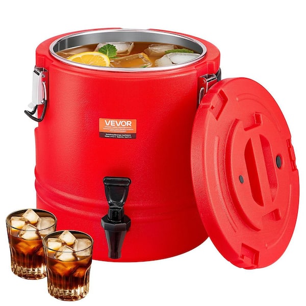 Insulated Beverage Dispenser 3Gal./11.4L Thermal Hot & Cold Drink Server with Spigot, 304 Stainless Steel for Tea/Coffee