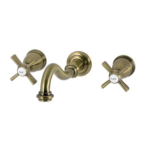 Kingston Brass Millennium 2-Handle Wall-Mount Bathroom Sink Faucet