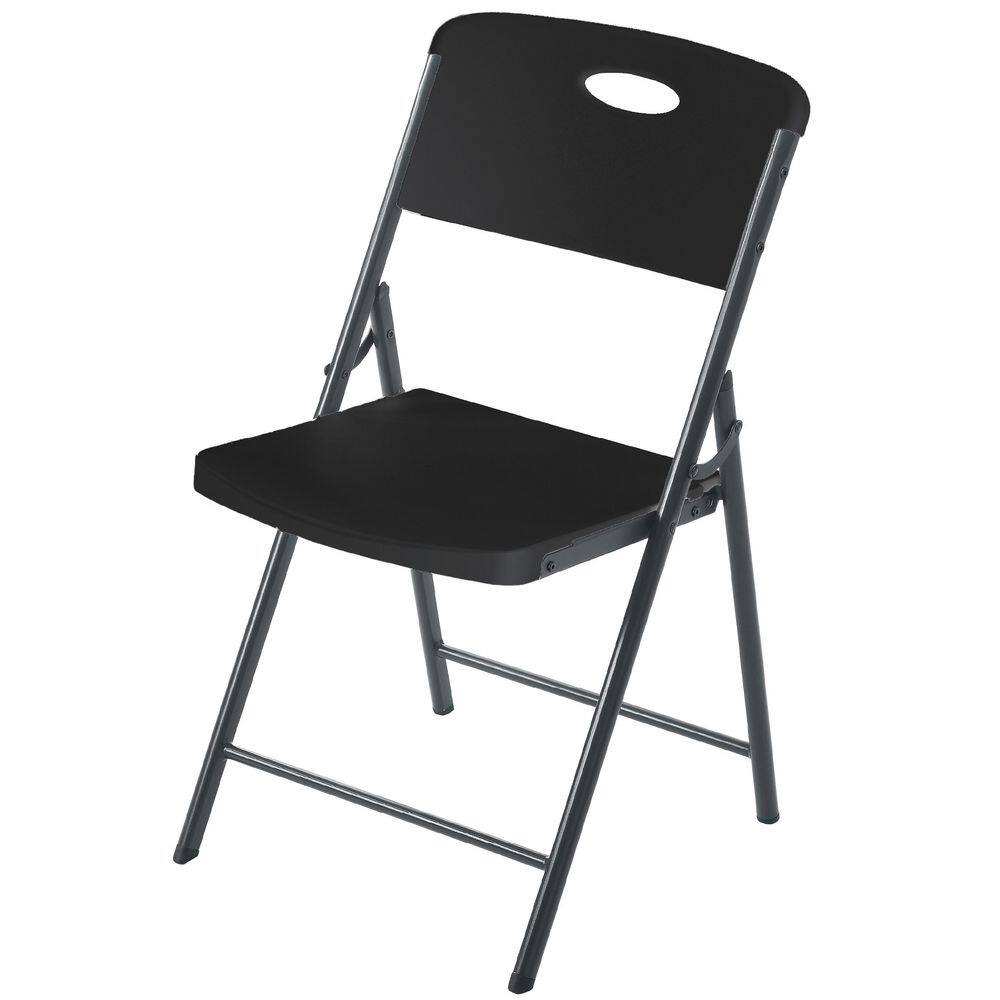 Metal Frame Black Resin Folding Chair (Set of 4) price history on PriceWatchPro