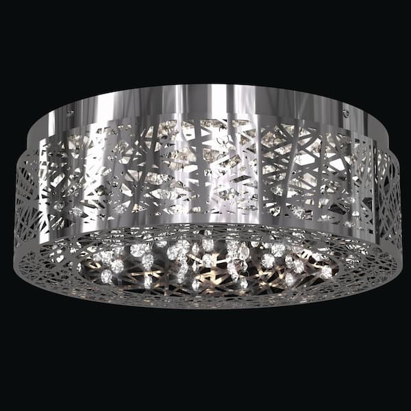 Artika Crystal Nest 15 In 26 Watt Stainless Steel Integrated Led Flush Mount Fm Cnt C1 The Home Depot - Artika Crystal Nest Integrated Led Ceiling Light Artika Crystal Nest 15 In 26 Watt Stainless Steel Integrated Led Flush Mount Fm Cnt C1 The Home Depot - Artika Crystal Nest Integrated Led Ceiling Light