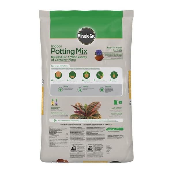 Miracle-Gro - Indoor Potting Mix 16 qt. Blended for a Wide Variety of Houseplants, Feeds up to 6 Months