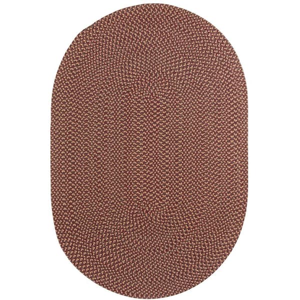 Westport Garnet Tweed 5 ft. x 8 ft. Oval Indoor/Outdoor Braided Area Rug