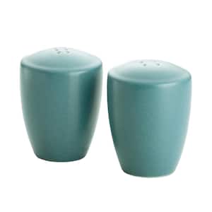 Colorwave Turquoise 3-3/8 in. (Turquoise) Stoneware Salt and Pepper Set