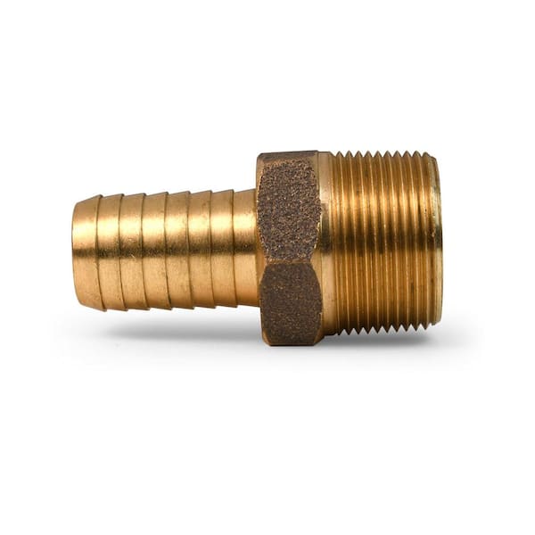 Everbilt 1-1/4 in. MPT X 1 in. Barb Brass Reducing Adapter Fitting