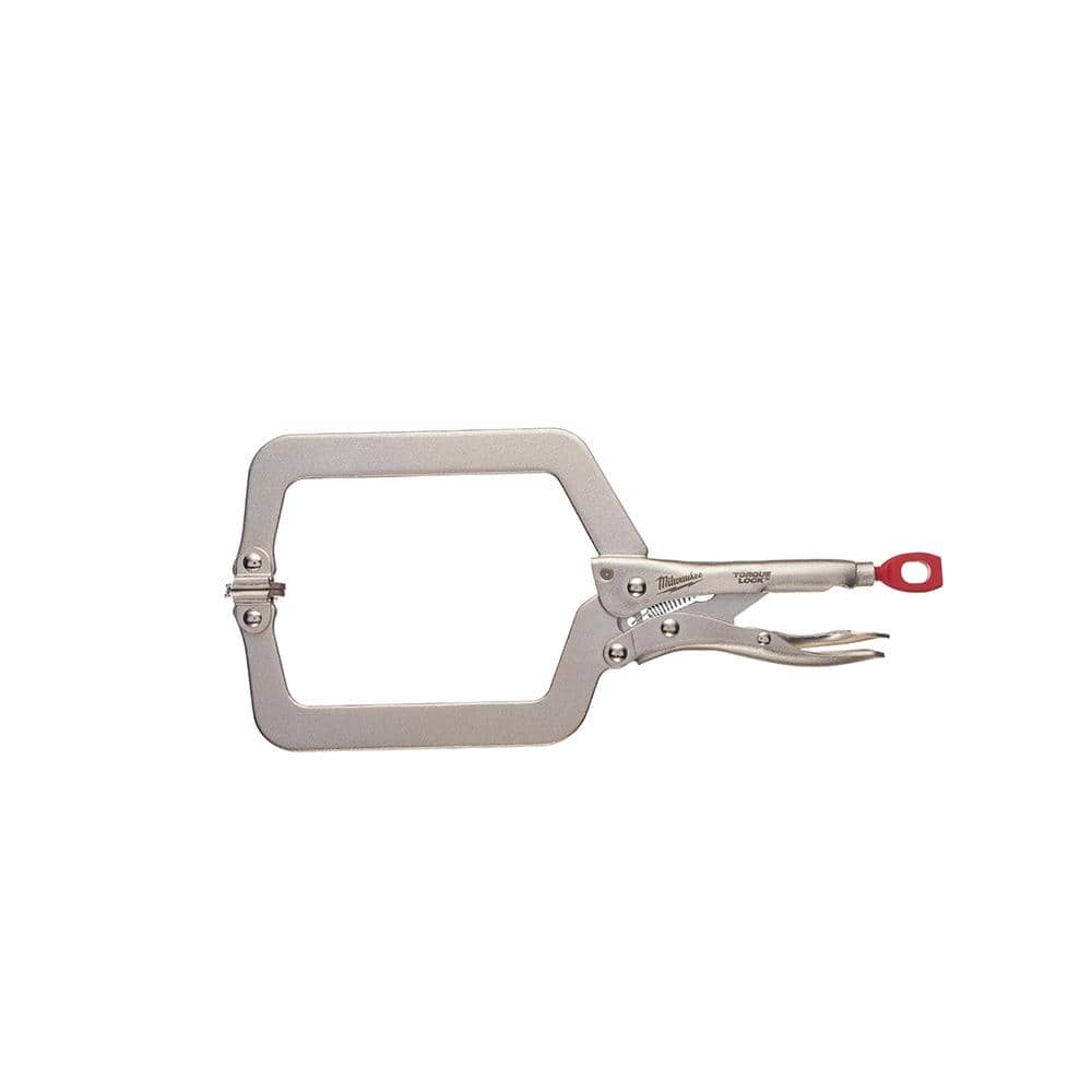Milwaukee 9 in. D Reach Torque Lock Locking C-Clamp with Swivel