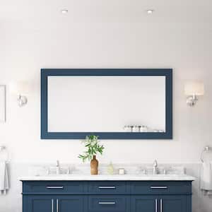 Sonoma 60 in. W x 32 in. H Rectangular Framed Wall Bathroom Vanity Mirror in Midnight Blue