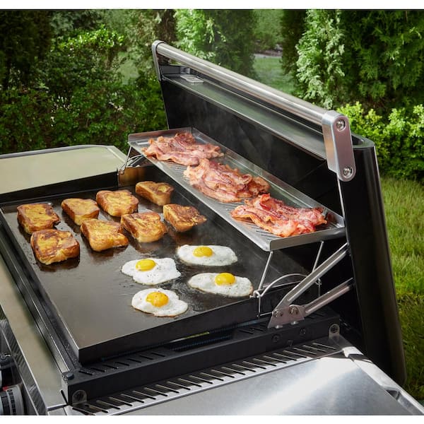 Dual Warming Rack and Resting Tray for Slate Griddle 30 in. Flat Top Grill