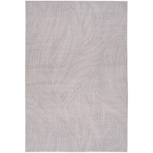 Washables Ivory Grey 4 ft. x 6 ft. Abstract Contemporary Area Rug